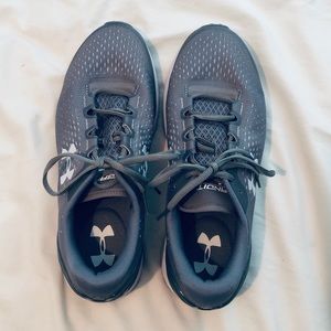Gray and White Women’s Under Armour Shoes
